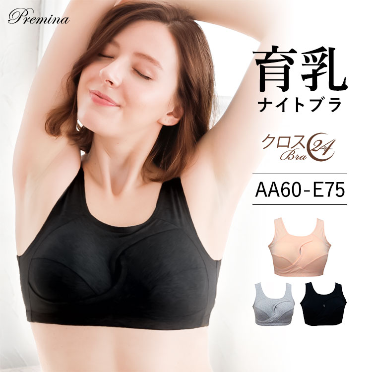 育乳 ナイトブラ 夜用ブラ 【クロスブラ24】ノンワイヤーブラ ブラジャー 育乳ブラ 下着 美胸 夜用 ルームウェア おやすみブラ ワイヤレスブラ 補正ブラ 【[Bタイプ] 福袋 プレミーナ】