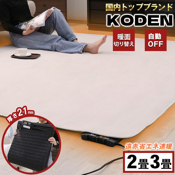オータムSALE！[48%オフクーポン] 広電 KODEN プレミアム 電気カーペット 2畳 3畳 ホットカーペット 厚..