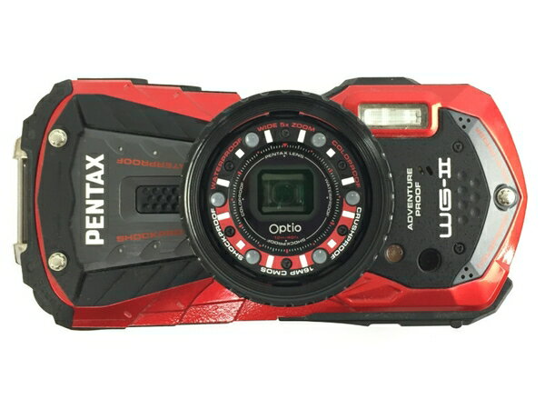 美品 【中古】PENTAX ペンタックス Optio WG-II 2 GPS 防水 防塵 耐衝撃 カメラ アウトドア ソフト ケース N4325863