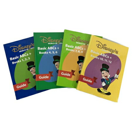 【中古】 DWE ディズニー ワールドオブイングリッシュ Basic ABCs+ books guide 4冊セット N6725639