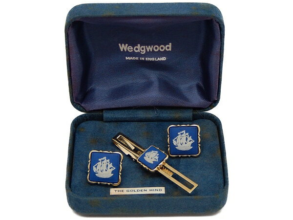 【中古】 WEDGWOOD ウェッジウッド カフス ネクタイピン セット メンズ 紳士 Y4036947