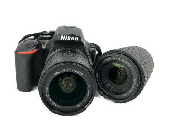 【中古】 Nikon D5600 18-55mm 3.5-5.6G VR DX 70-300mm 4.5-6.3G ED VR DX 一眼レフ ダブルレンズキット S8113931