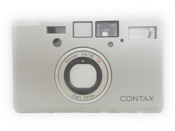 【中古】 良好 CONTAX T3 DATA Back シルバー コンパクト フィルム カメラ 高級 ケース 付 N2714299