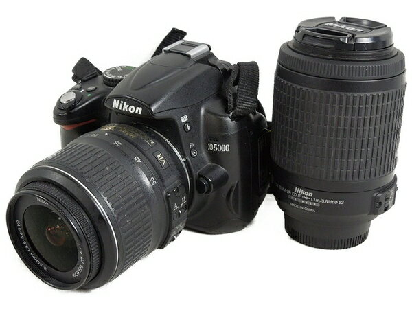【中古】 中古 Nikon ニコン D5000 ダブルズームキット D5000WZ カメラ デジタル一眼レフ ブラック S2934606
