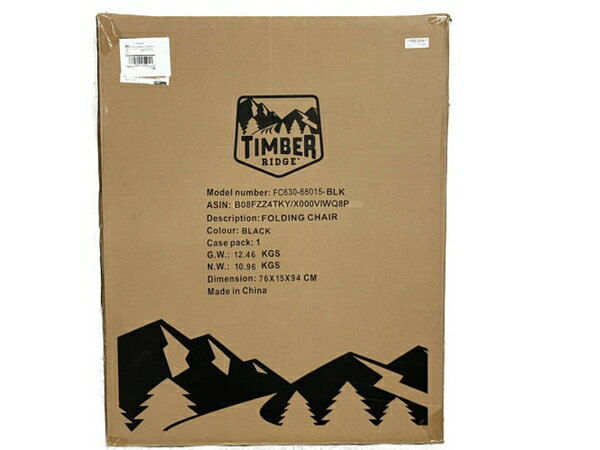 未使用 【中古】 【動作保証】 TIMBER RIDGE FC630-68015-BLK リクライニング チェア アウトドア用品 未使用 S8793305