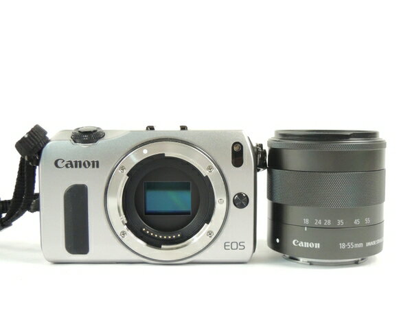 【中古】Canon EOSM ミラーレス 一眼 EF-18-55mm レンズキット カメラ Y2423883