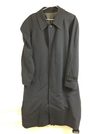 【中古】 Christian Dior クリスチャンディオール メンズ コート ベルト付き ネイビー ウール コットン T3627228
