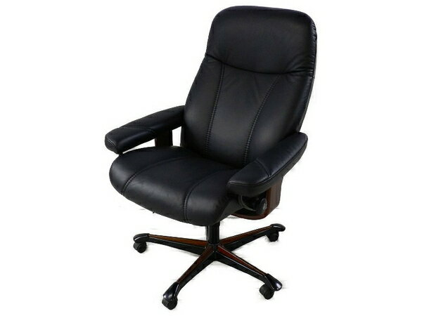 美品 【中古】 エコーネス ストレスレス コンサル オフィス Mサイズ Stressless Consul Office 楽直 S3398001