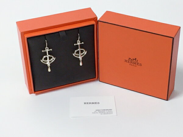 未使用 【中古】 HERMES エルメス グラン・ラルジュ シェーヌダンクル ピアス Ag925 シルバー ジュエリー T2571401のサムネイル