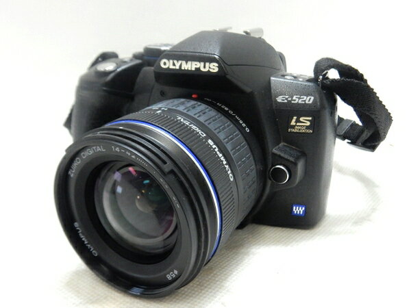 【中古】中古 OLYMPUS E-520 一眼レフ カメラ ボディ 14-42mm f3.5-5.6 レンズ付 S2193835