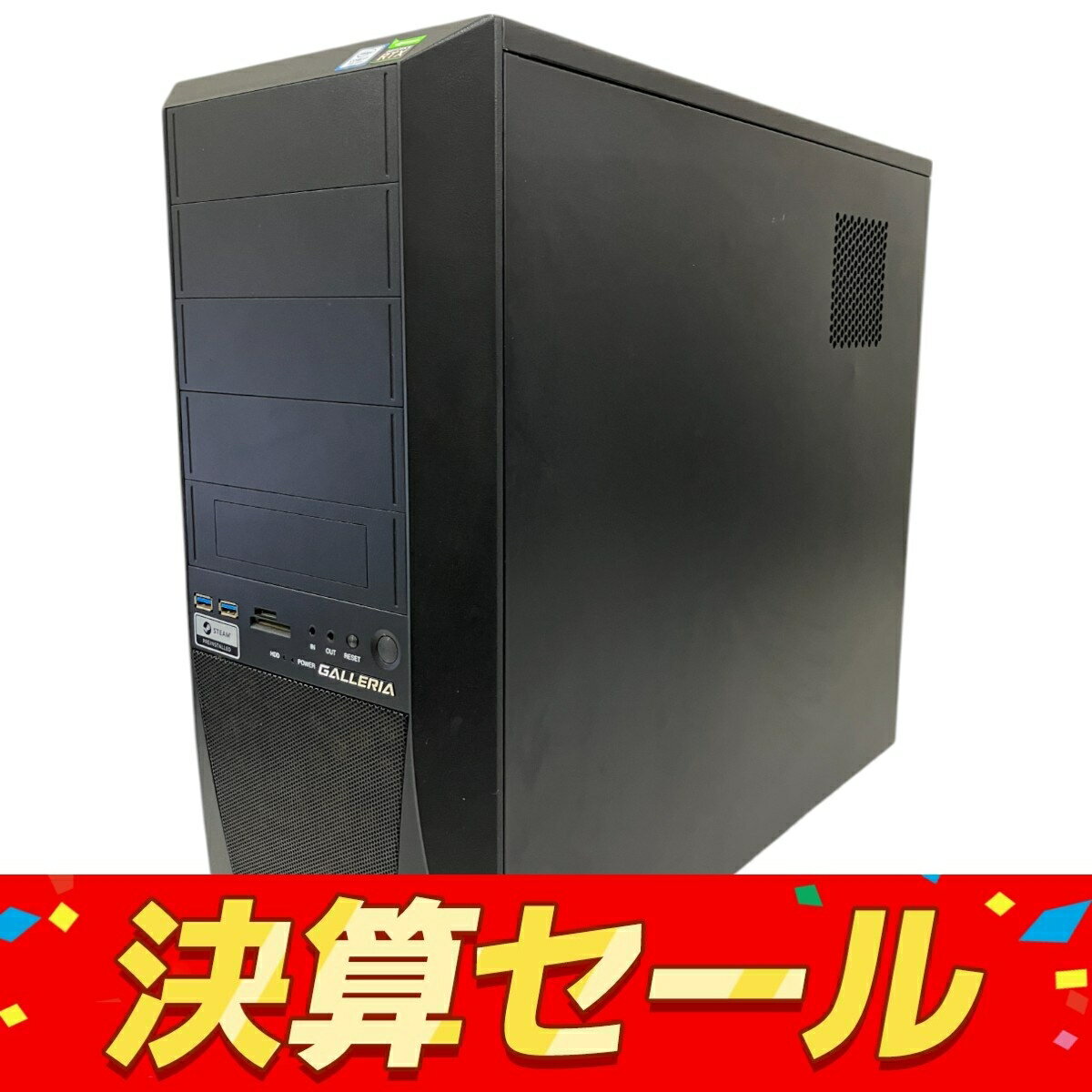 【中古】 Thirdwave Corporation GALLERIA デスクトップPC Core i7-9700K 16GB 2TB HDD GeForce RTX 2070 Windows 11 中古 T9729663