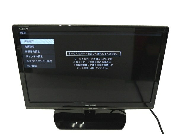 【中古】 SHARP シャープ AQUOS アクオス LC-19K20 液晶TV 19型 Y2947698