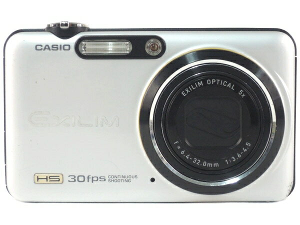 【中古】CASIO カシオ HIGH SPEED EXILIM EX-FC100 EX-FC100WE デジタルカメラ コンデジ ホワイト Y2040227
