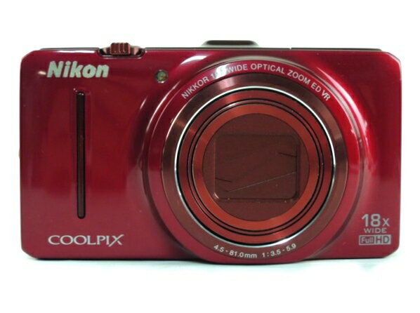 【中古】Nikon COOLPIX S9300 デジタルカメラ コンデジ レッド Y1931111