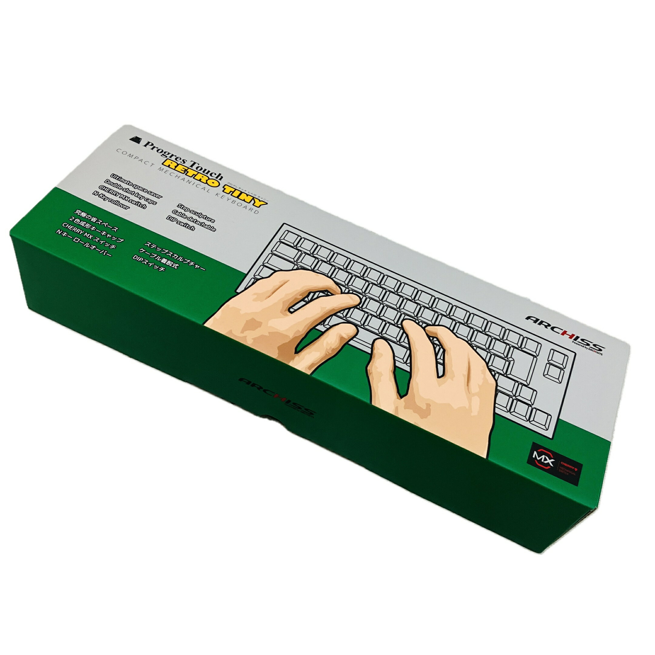 未使用 【中古】 ARCHISS AS-KBPD66/SRBK ProgresTouch RETRO TINY 英語配列 静音赤軸 メカニカルキーボード PC周辺機器 開封済 未使用 C10604045