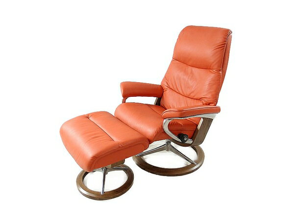 美品 【中古】 EKORNES エコーネス ビュー Mサイズ ヘナ ウォールナット オットマンセット 家具 インテリア 【大型】 S3211889