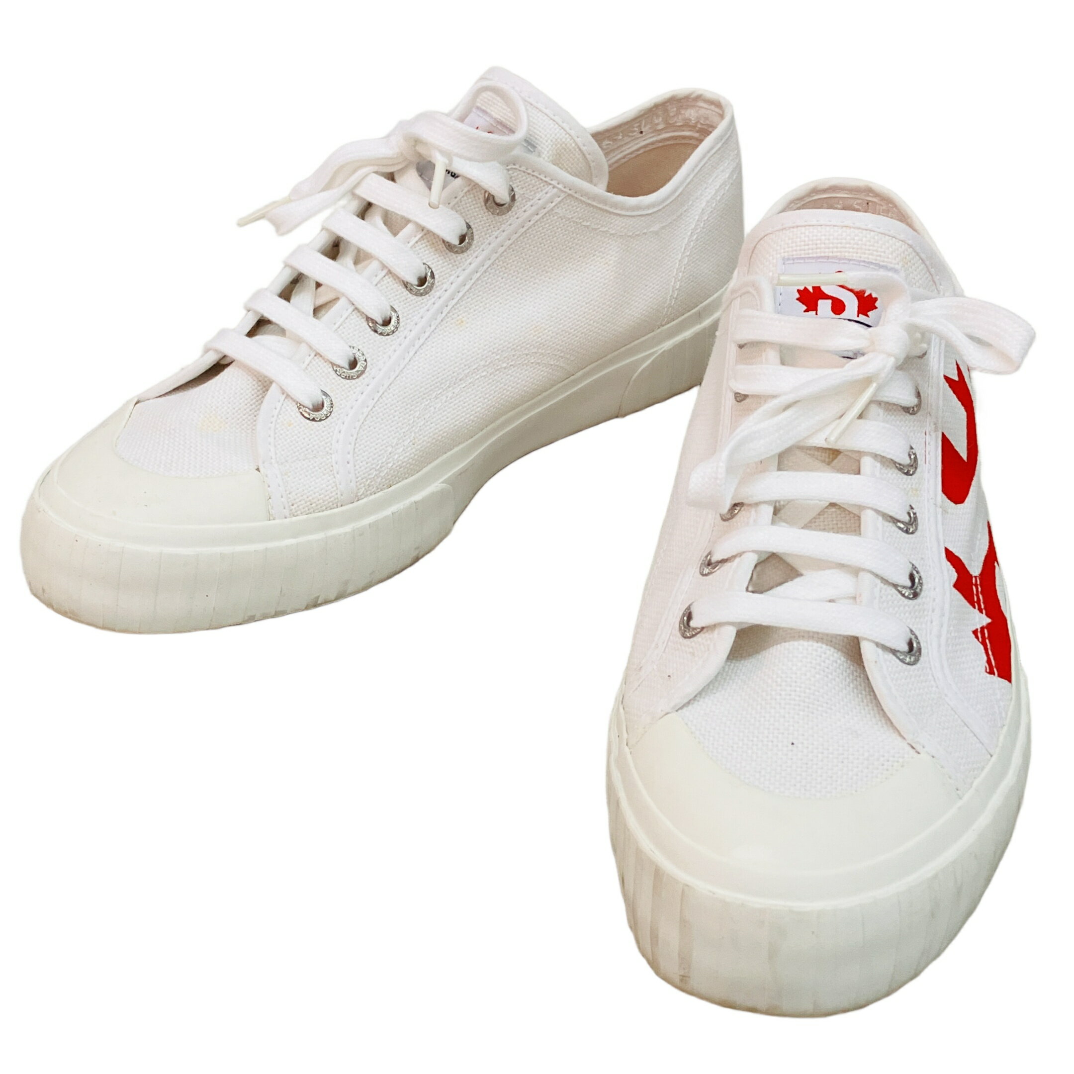 【中古】 Dsquared2 x Superga S8113DW A00 2630 STRIPE スニーカー 43 29cm ディースクエアード スペルガ 中古 C10575047