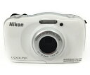 【中古】 Nikon COOLPIX S33 ホワイト 防水 コンデジ T3186659