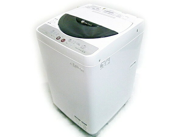 【中古】 SHARP シャープ ES-GE55K 5.5kg 洗濯機 Ag+イオン 【大型】 N19 ...