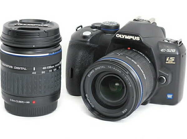 【中古】 OLYMPUS オリンパス E-520 デジタル 一眼レフ カメラ レンズ ダブルズームキット N2705653