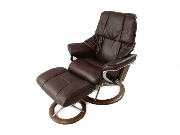 美品 【中古】 中古 EKORNES エコーネス Stressless ストレスレスチェア オットマン レノ S ブラウン 家具 インテリア 楽直 S3409146