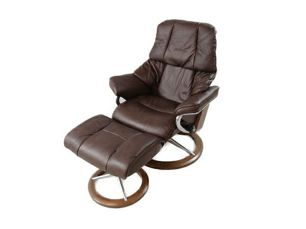 美品 【中古】 EKORNES エコーネス Stressless ストレスレスチェア オットマン レノ S ブラウン 家具 インテリア 【大型】 S3398121