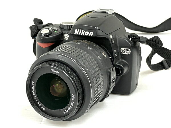 【中古】 Nikon D60 AF-S NIKKOR 18-55mm 1:3.5-5.6G 一眼レフカメラ レンズセット デジタルカメラ ジャンク O8682815