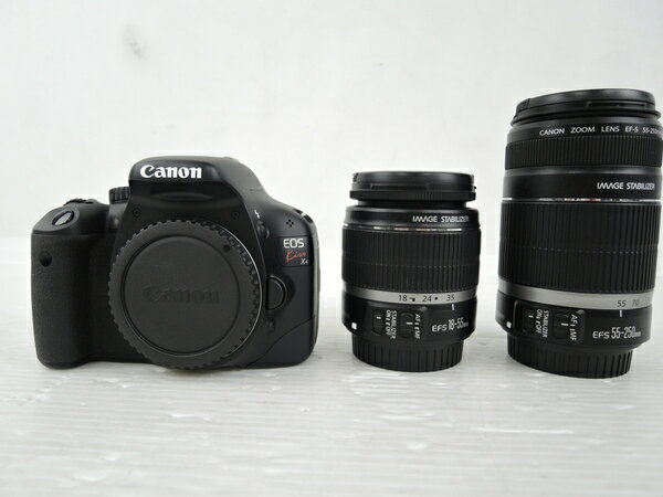 【中古】Canon デジタル一眼 EOS kiss X4 ダブルズーム 55-250 18-55 セット O2172940