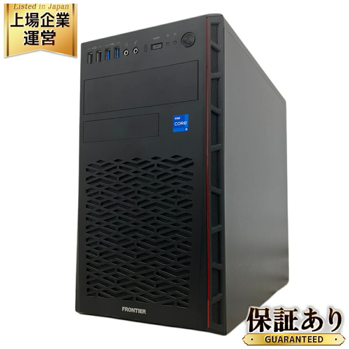 【中古】 BTOパソコン FRONTIER デスクトップ パソコン i5 12400F 16GB SSD 512GB RTX 3060 win11 M9520306のサムネイル