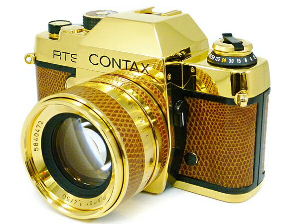 美品【中古】 CONTAX コンタックス RTS ゴールド 50周年 限定モデル 50mm F1.4 一眼レフ MF N1972130