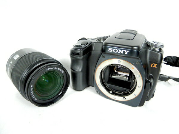 【中古】 良好 SONY α100 DSLR-A100 カメラ DT 3.5-5.6/18-70 0.38m/1.3ft MACRO レンズキット K3602564