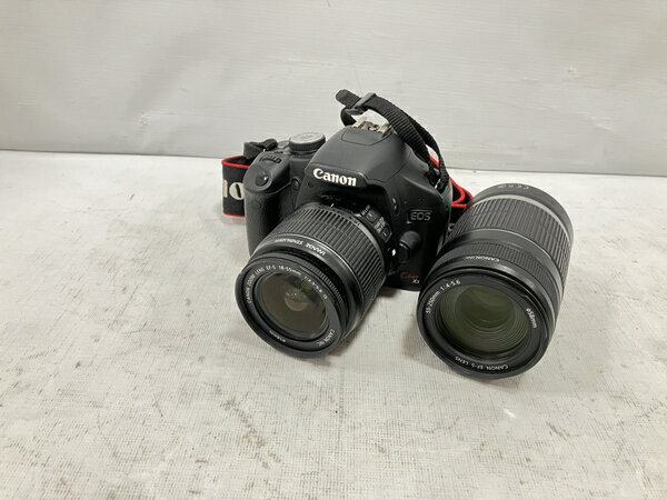 【中古】 【動作保証】Canon EOS Kiss X3 EF-S 18-55mm F3.5-5.6 IS EF-S 55-250mm F4-5.6 IS 一眼レフ カメラ ダブルズーム キット H8794410