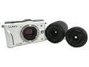 【中古】 Panasonic LUMIX GF2 DMC-GF2W 1:2.5/14 1:3.5-5.6/14-42 ミラーレス一眼レフ カメラ ダブルレンズキット パナソニック 訳有 W6540198