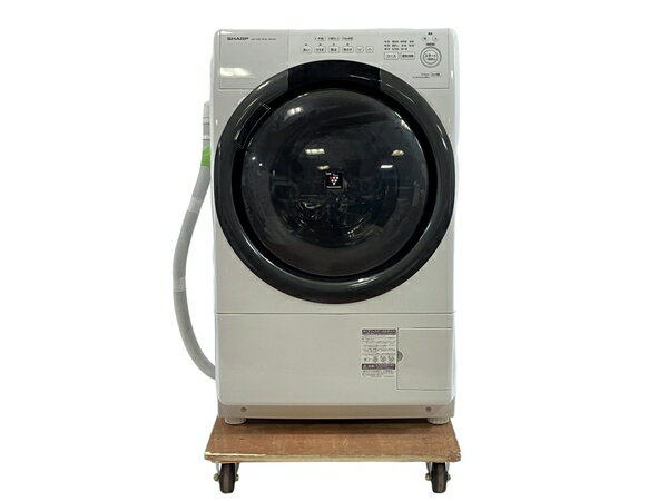 【中古】【動作保証】 SHARP ES-S7G-WR プラズマクラスター ドラム式洗濯機 7kg 2022年製 右開き 家電【大型】 T8768683