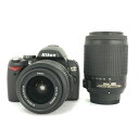 【中古】 Nikon ニコン D60 18-55mm 55-200mm ダブルレンズキット 一眼レフ カメラ バッグ セット Y3852846