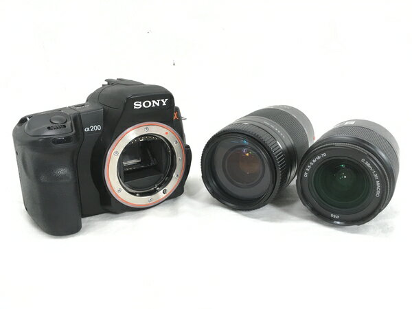 【中古】 SONY α200 DSLR-A200 ダブル ズーム キット 一眼 レフ カメラ 3.5-5.6 18-70mm 4.5-5.6 75-300mm ソニー W5683038