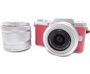 【中古】 Panasonic パナソニック DMC-GF7W ダブル レンズ キット デジタル 一眼 カメラ ピンク コンデジ S2527498