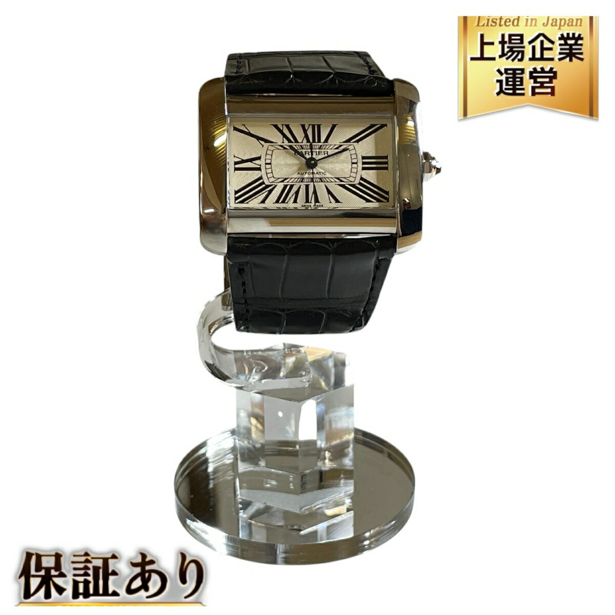 【中古】 カルティエ CARTIER W6300755 タンクディバンLM AT 自動巻き 腕時計  ...