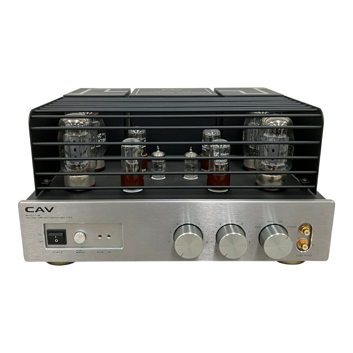 【中古】 CCAV ジャパン T-88 真空管 プリメインアンプ KT-88 ×4 6SN7 ×4 12AX7B ×2 プッシュプル駆動 ..