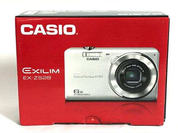 未使用【中古】CASIO カシオ EXILIM EX-ZS28SR コンパクト デジタルカメラ シルバー T2363054