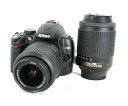 【中古】 Nikon ニコン D5000 ダブルズームキット カメラ デジタル 一眼 レフ ブラック K3879928