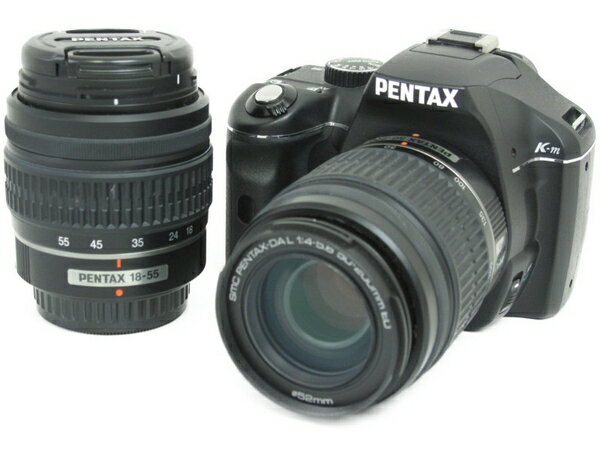 【中古】 PENTAX ペンタックス K-m デジタル一眼レフカメラ ズームレンズ2個付 デジイチ 小型 軽量 N3148459
