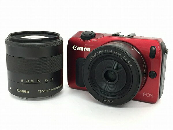 【中古】 Canon EOS M ミラーレス ダブルレンズキット カメラ 18-55mm EF-M 22mm 中古 T4843832