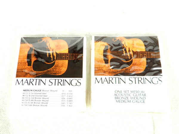 未使用 【中古】 MARTIN STRINGS M150(6) BRONZE WOUND MEDIUM GAUGE アコギ用 弦 2セット K3716144