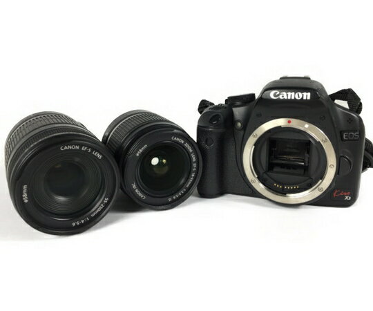 【中古】Canon EOS Kiss X3 EFS 18-55mm 55-250mm ダブルズームキット 一眼カメラ キヤノン K3946130