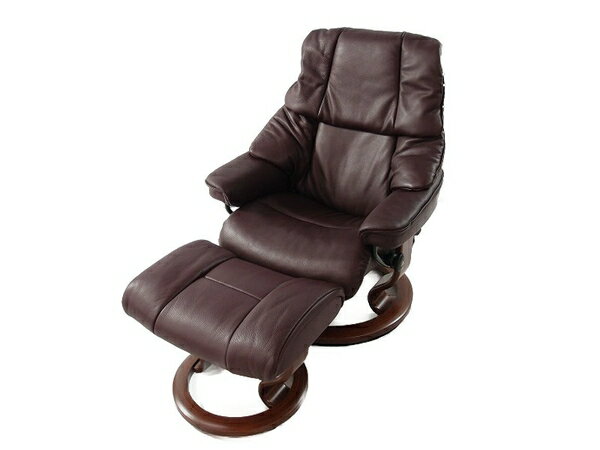 美品 【中古】 EKORNES エコーネス 45周年 Stressless ストレスレス チェア・オットマン レノ M セット ソファ 家具 【大型】 S2938862