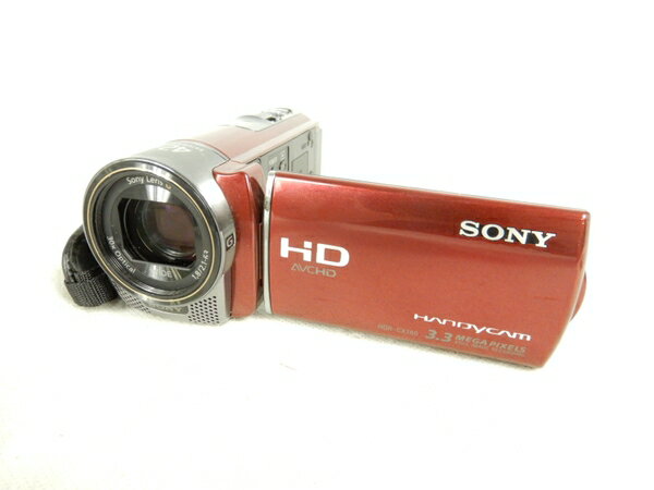 【中古】 SONY ソニー ハンディカム HDR-CX180 R デジタル ビデオ カメラ レッド K3458260