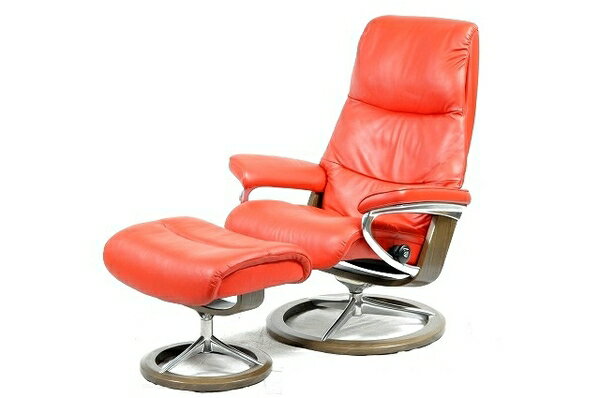 【中古】 エコーネス EKORNES Stressless view signature M ストレスレス ビュー シグネチャー チェア オットマン 【大型】 T2976767