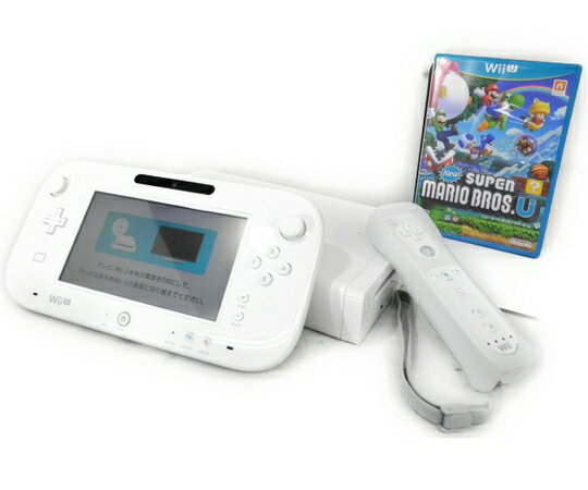 【中古】良好 Nintendo 任天堂 Wii U WUP-001 ベーシックセット 8GB ニュースーパーマリオブラザースU リモコン付き セット N2469831