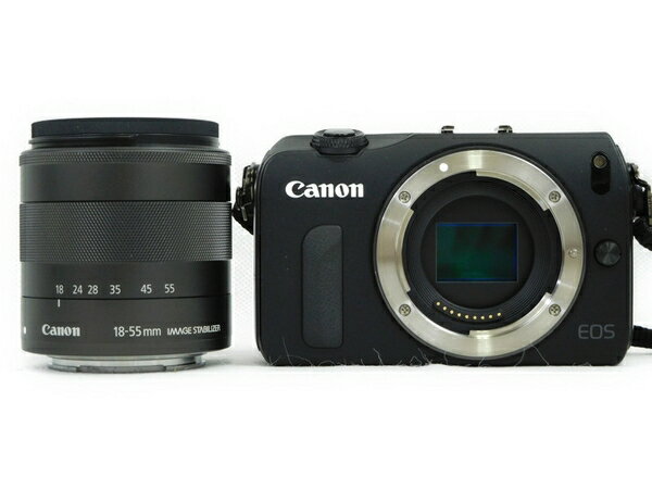 【中古】 Canon キャノン EOS-M ボディ EF-M 18-55 IS STM F3.5-5.6 レンズ 一眼レフ カメラ レンズキット N2809114